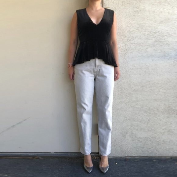 Zara Woman Black Velvet Top Size XS - Picture 3 of 9